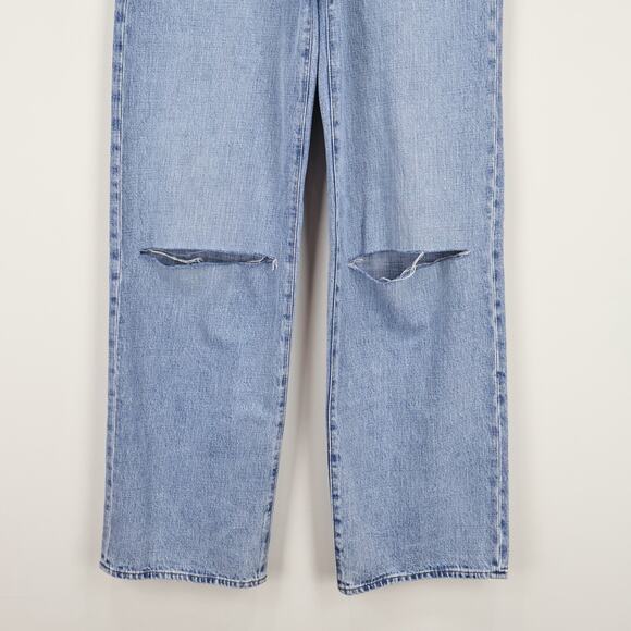 J.Crew 84' Low Rise Distressed Wide Leg Jean Synniva Wash Size 26 Tall NWT - Picture 4 of 10